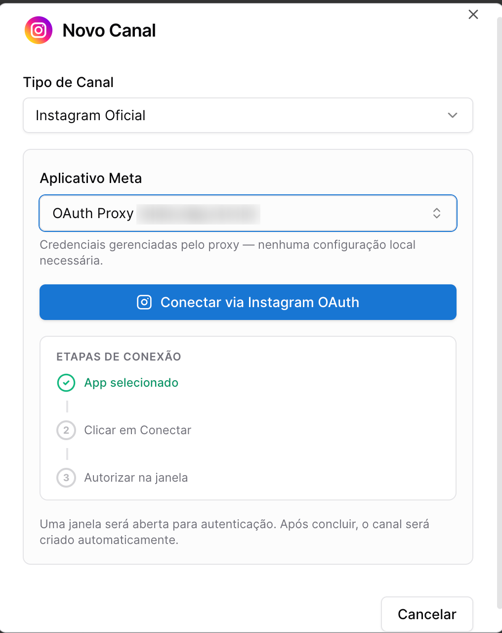 HORION - conectar canal instagram